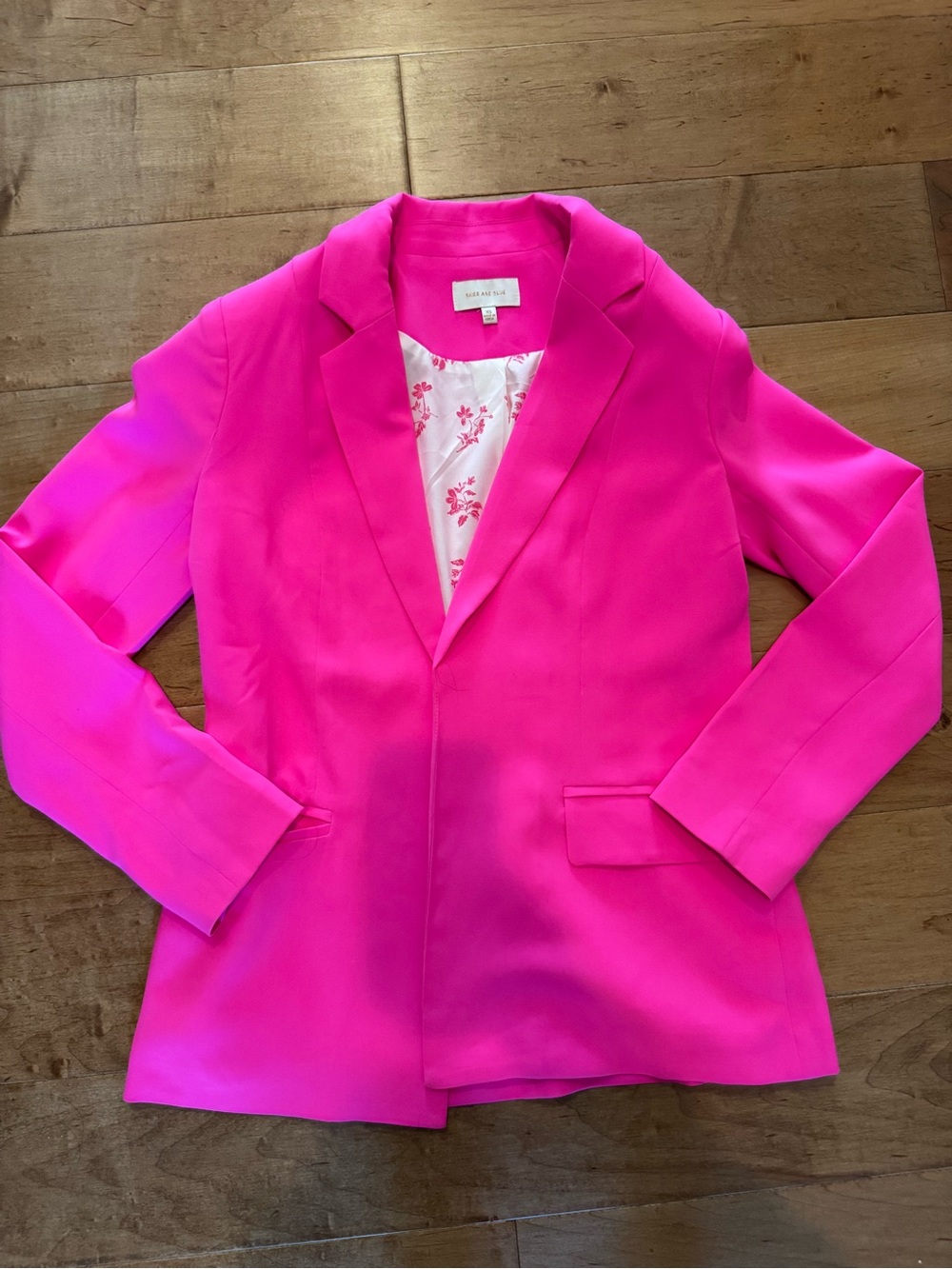 Skies are Blue Hot Pink Women's Blazer Jacket - Sleek Tailored Style - Picture 2 of 5